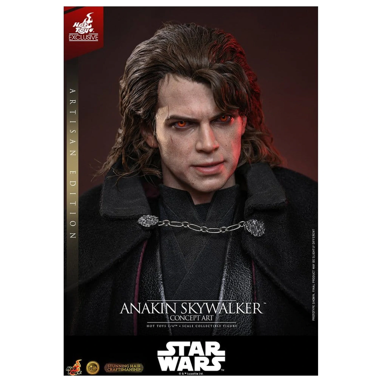 Star Wars Episode III: Revenge Of The Sith Movie Masterpiece akcijska figura 1/6 Anakin Skywalker (Concept Art Version) (Artisan Edition) Hot Toys Exclusive 31 cm fotografija izdelka