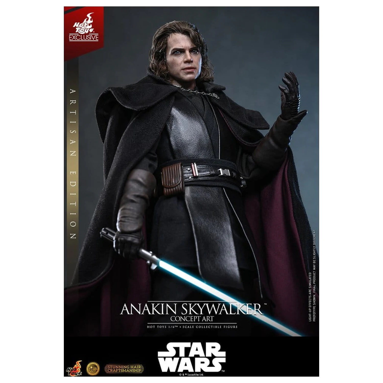 Star Wars Episode III: Revenge Of The Sith Movie Masterpiece akcijska figura 1/6 Anakin Skywalker (Concept Art Version) (Artisan Edition) Hot Toys Exclusive 31 cm fotografija izdelka