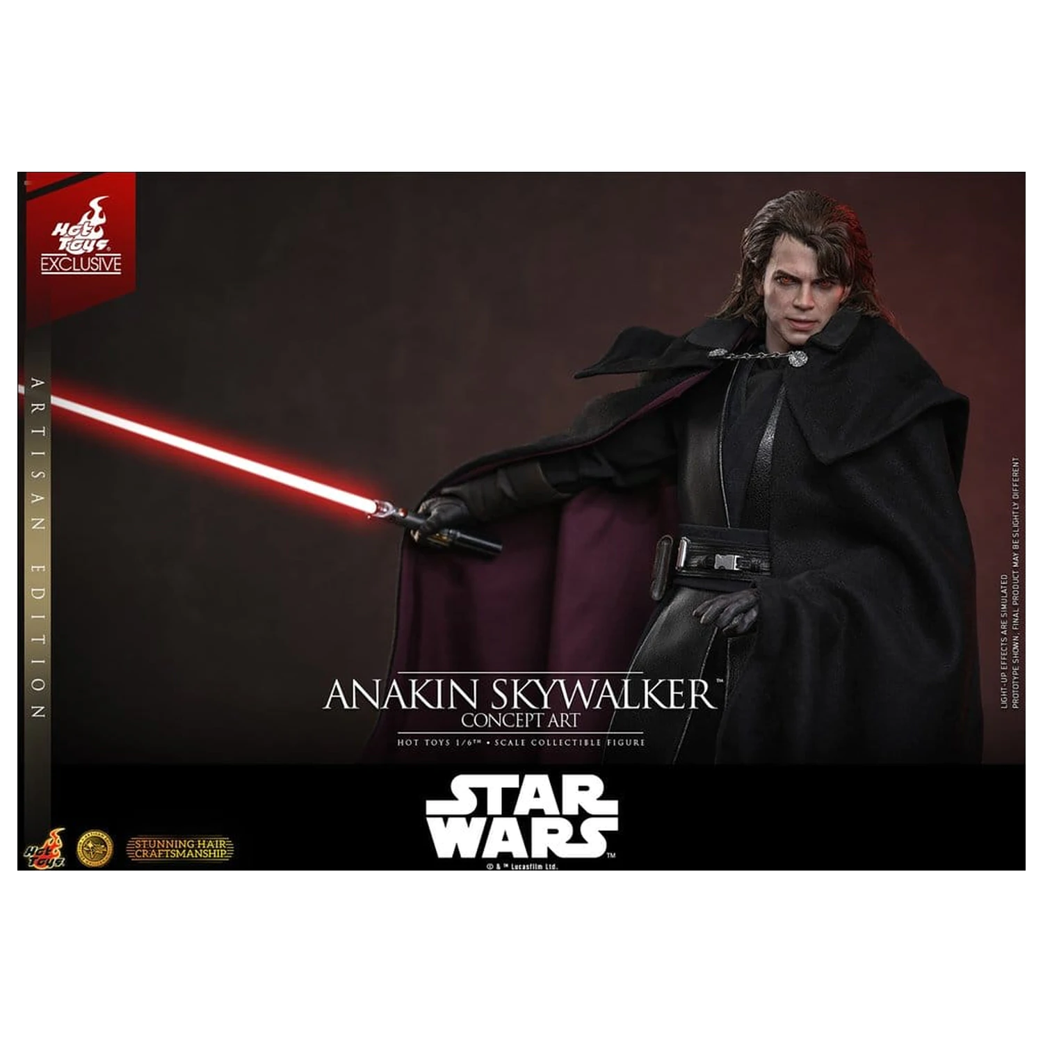 Star Wars Episode III: Revenge Of The Sith Movie Masterpiece akcijska figura 1/6 Anakin Skywalker (Concept Art Version) (Artisan Edition) Hot Toys Exclusive 31 cm fotografija izdelka