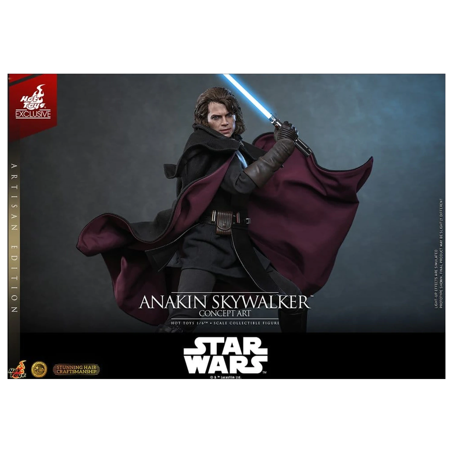 Star Wars Episode III: Revenge Of The Sith Movie Masterpiece akcijska figura 1/6 Anakin Skywalker (Concept Art Version) (Artisan Edition) Hot Toys Exclusive 31 cm fotografija izdelka