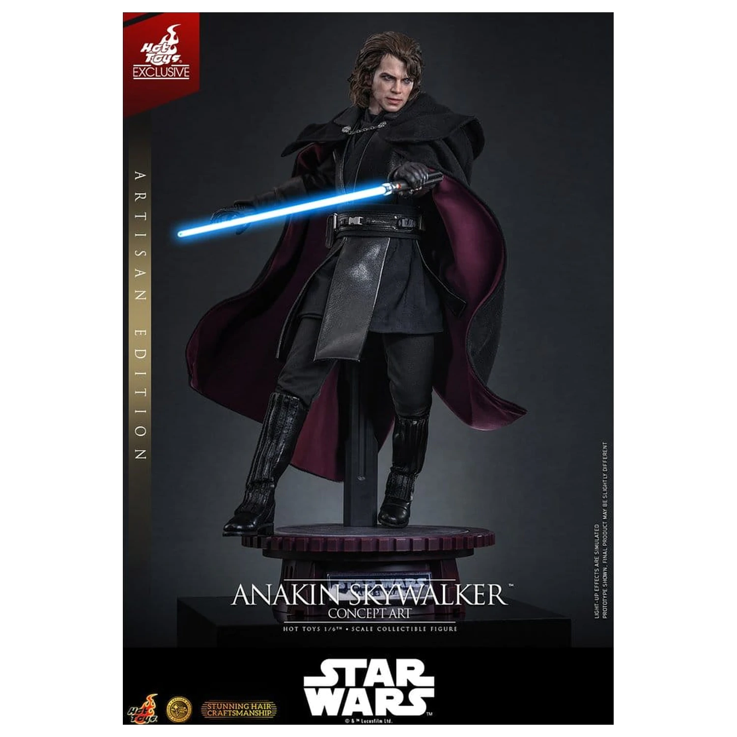 Star Wars Episode III: Revenge Of The Sith Movie Masterpiece akcijska figura 1/6 Anakin Skywalker (Concept Art Version) (Artisan Edition) Hot Toys Exclusive 31 cm fotografija izdelka