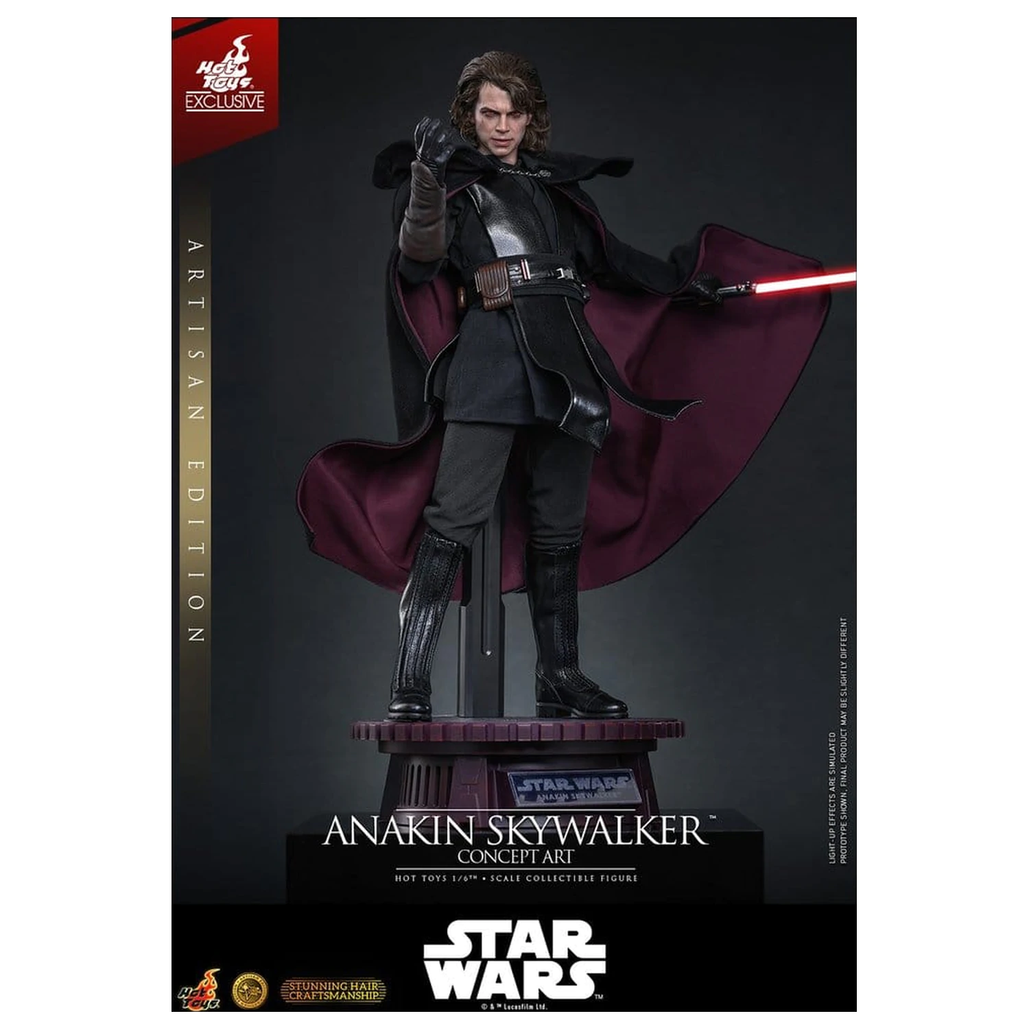 Star Wars Episode III: Revenge Of The Sith Movie Masterpiece akcijska figura 1/6 Anakin Skywalker (Concept Art Version) (Artisan Edition) Hot Toys Exclusive 31 cm fotografija izdelka