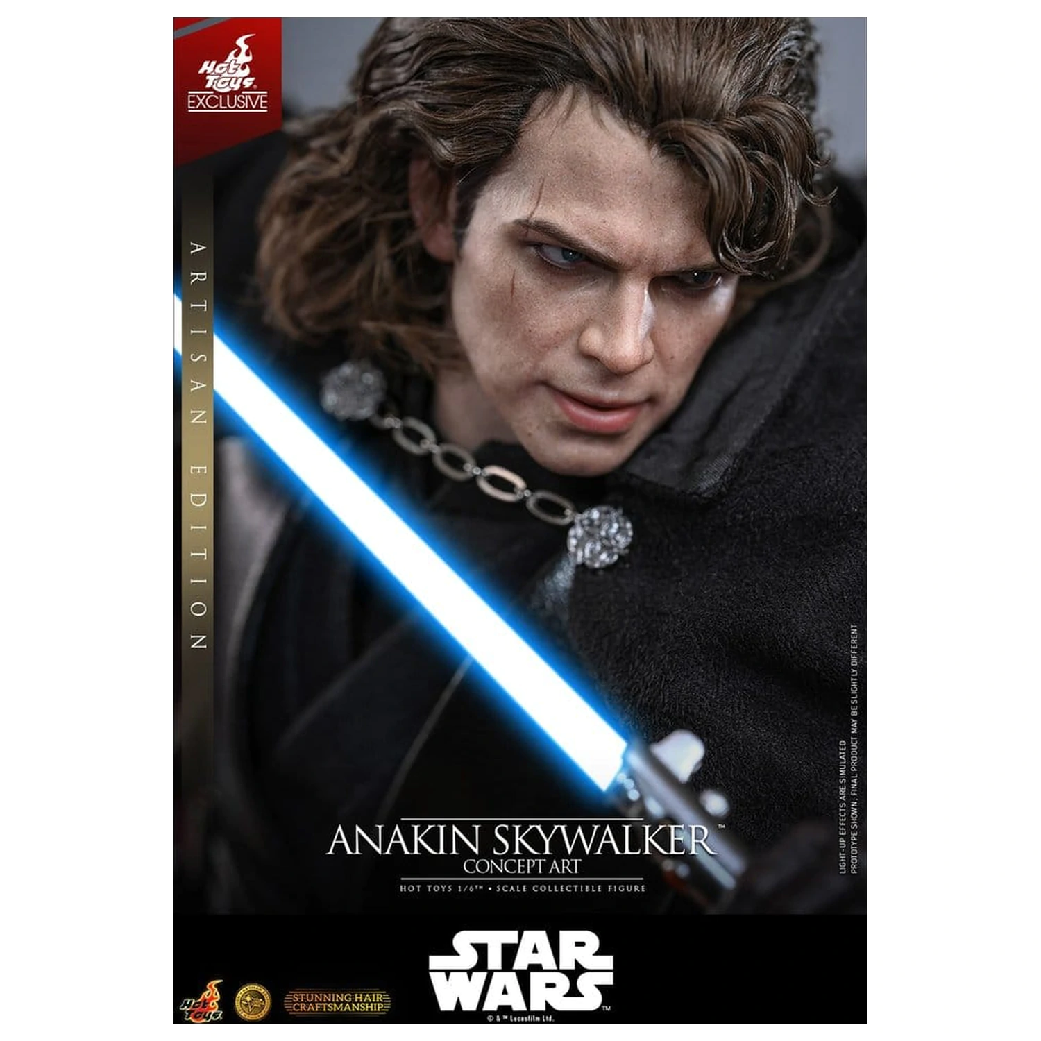 Star Wars Episode III: Revenge Of The Sith Movie Masterpiece akcijska figura 1/6 Anakin Skywalker (Concept Art Version) (Artisan Edition) Hot Toys Exclusive 31 cm fotografija izdelka