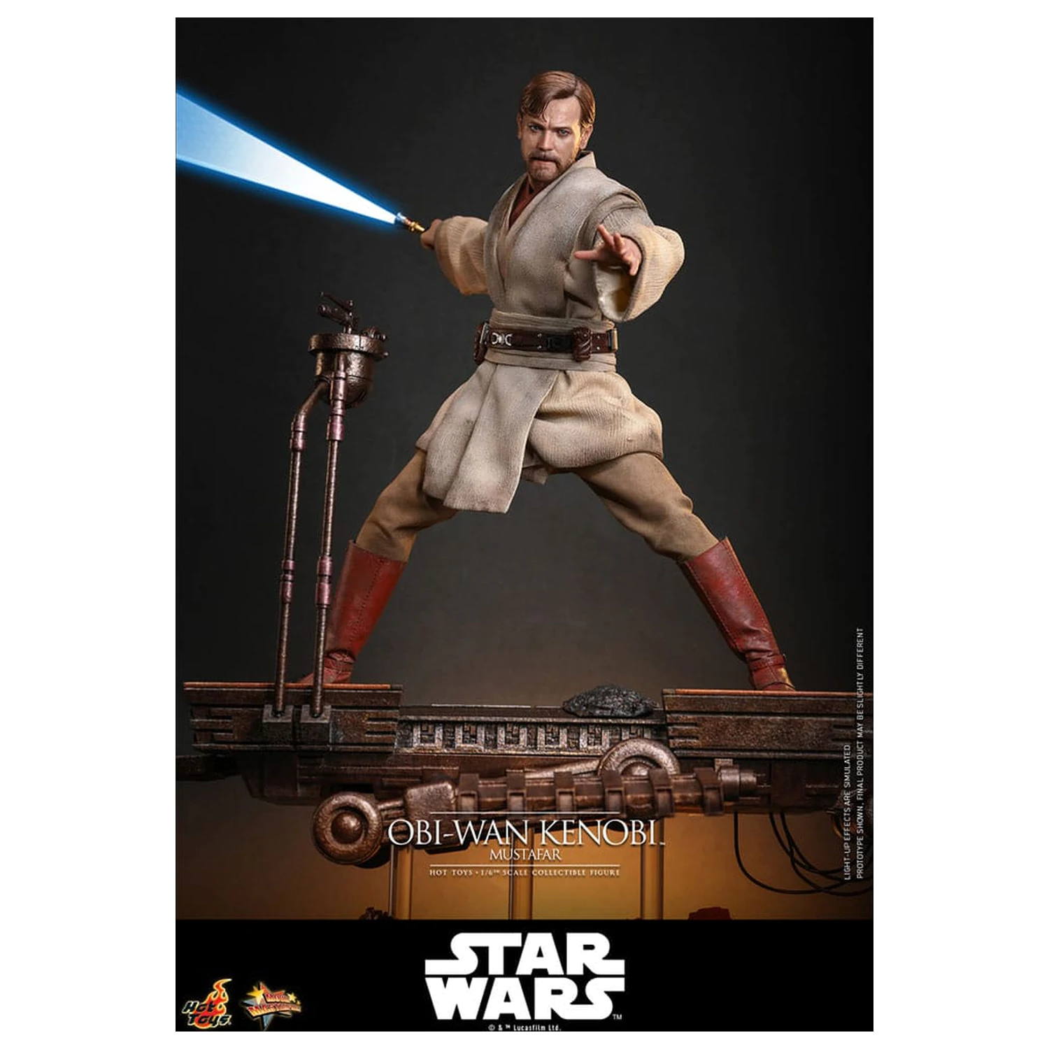 Star Wars: Episode III - Revenge of the Sith Movie Masterpiece akcijska figura 1/6 Obi-Wan Kenobi (Mustafar) 31 cm fotografija izdelka