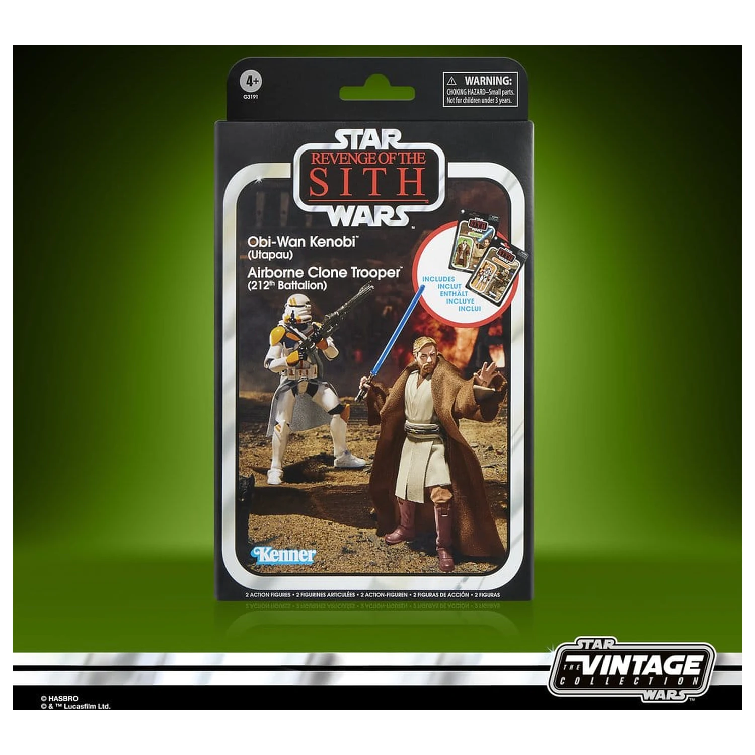 Star Wars Episode III Vintage Collection Set dveh akcijskih figur Obi-Wan Kenobi & Airborne Clone Trooper 10 cm fotografija izdelka