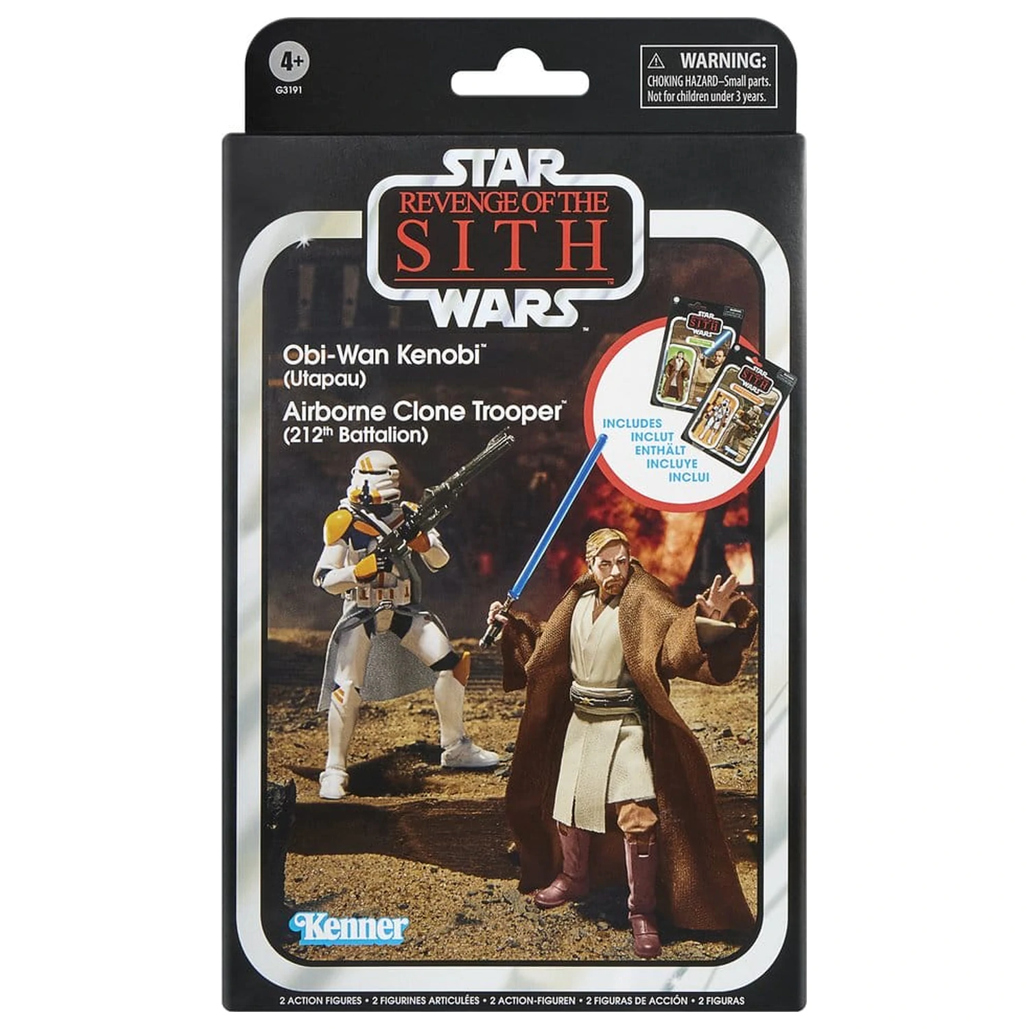 Star Wars Episode III Vintage Collection Set dveh akcijskih figur Obi-Wan Kenobi & Airborne Clone Trooper 10 cm fotografija izdelka