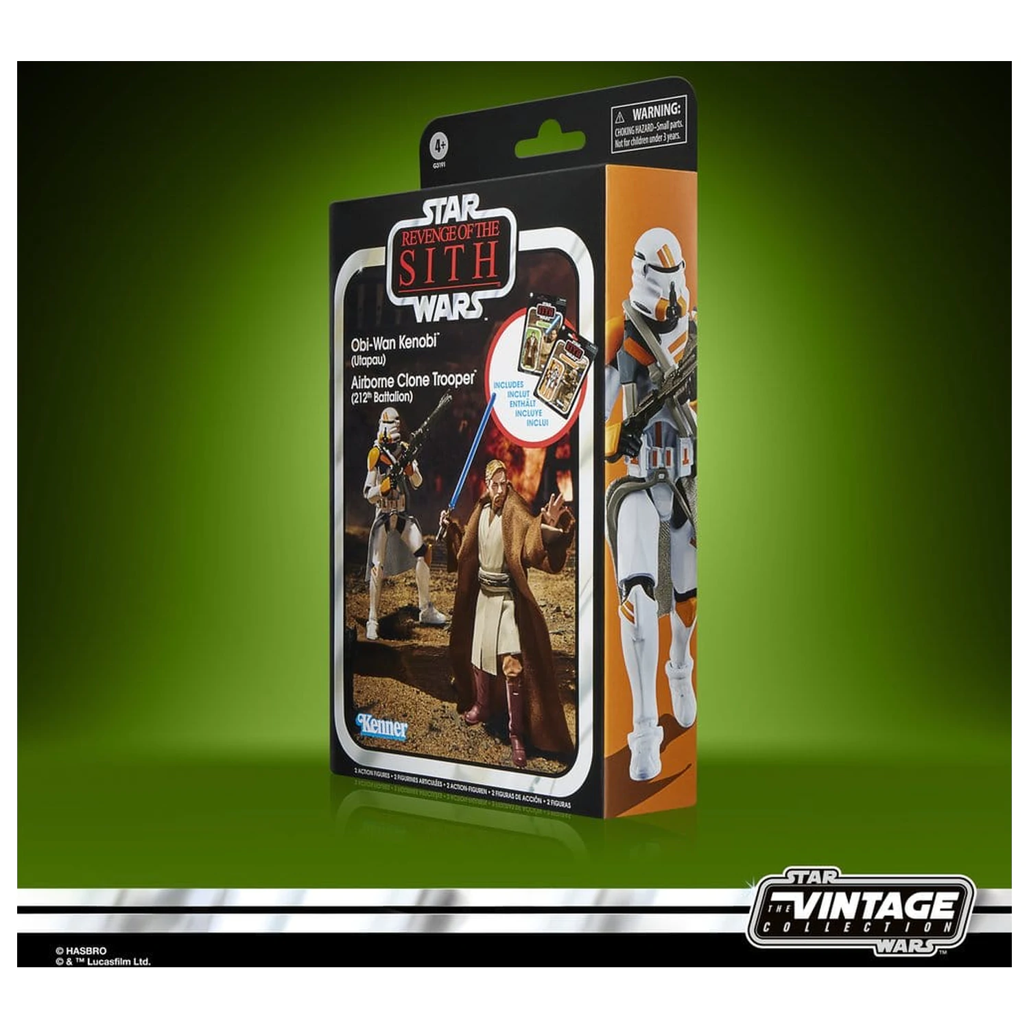 Star Wars Episode III Vintage Collection Set dveh akcijskih figur Obi-Wan Kenobi & Airborne Clone Trooper 10 cm fotografija izdelka