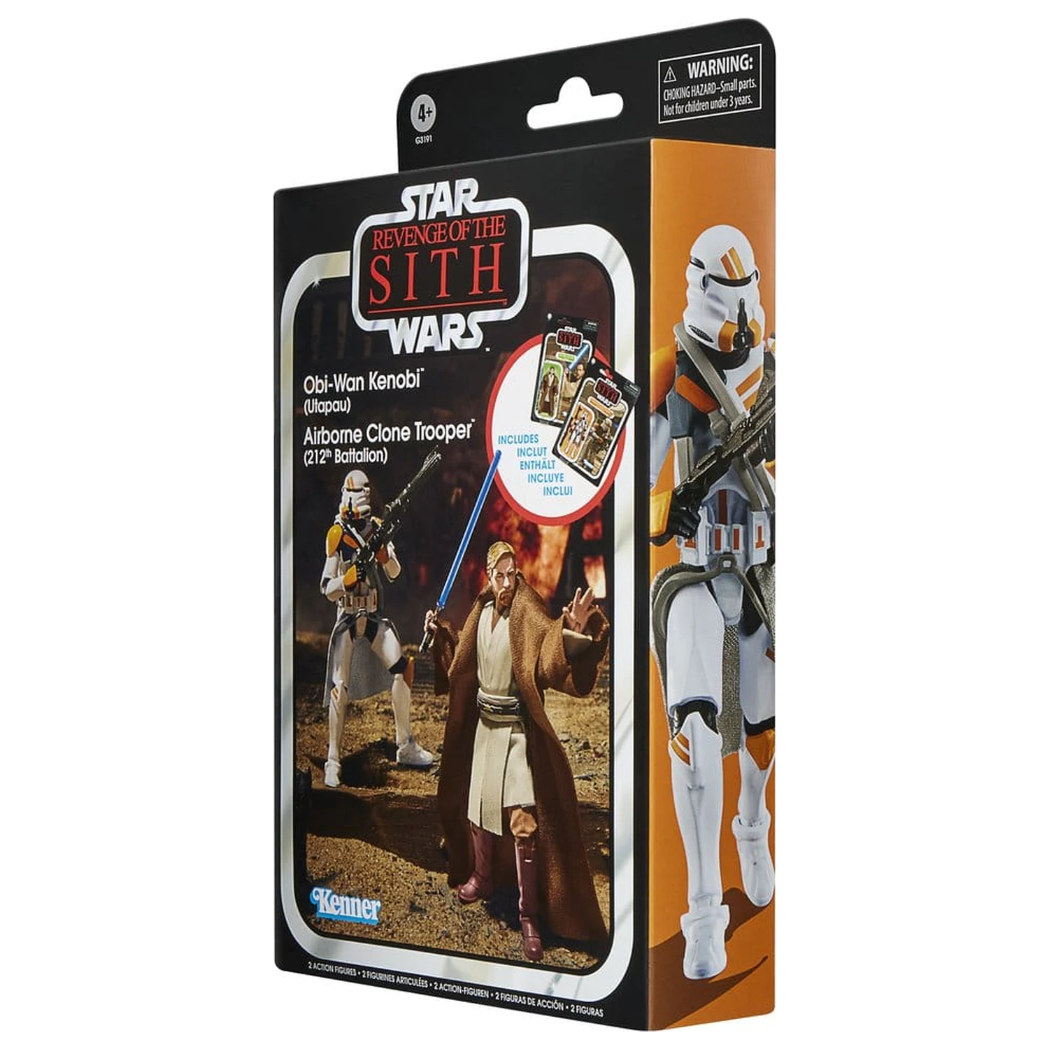 Star Wars Episode III Vintage Collection Set dveh akcijskih figur Obi-Wan Kenobi & Airborne Clone Trooper 10 cm fotografija izdelka