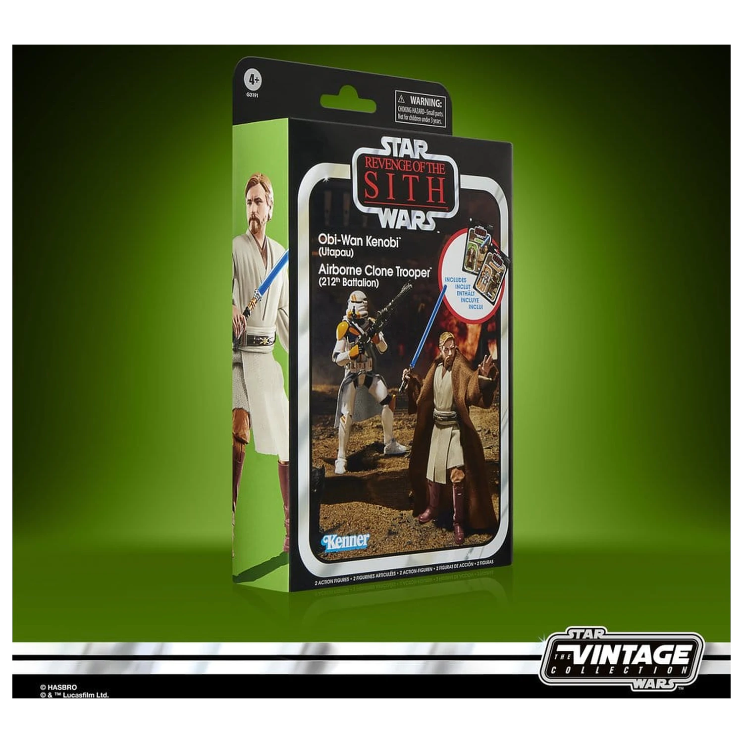 Star Wars Episode III Vintage Collection Set dveh akcijskih figur Obi-Wan Kenobi & Airborne Clone Trooper 10 cm fotografija izdelka
