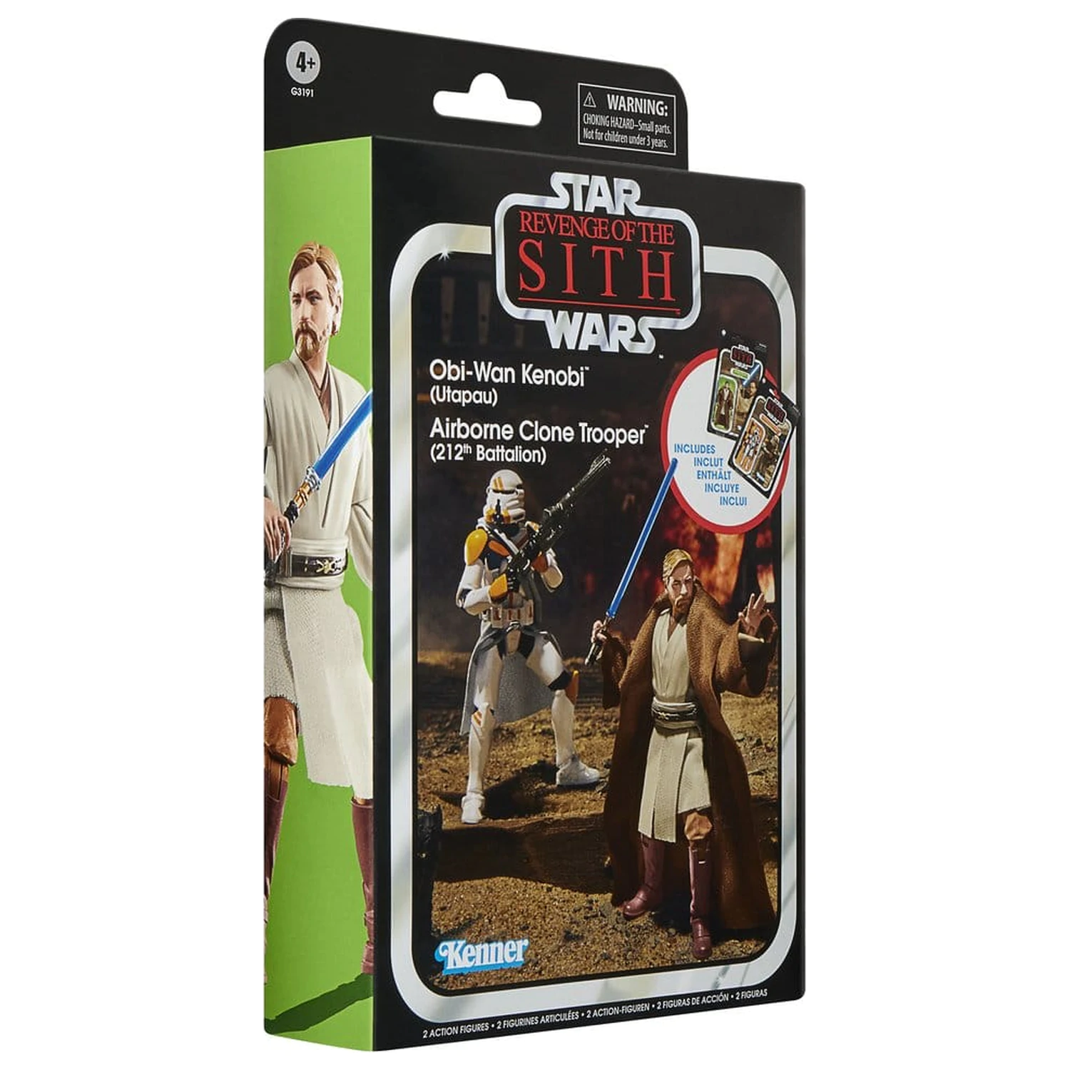 Star Wars Episode III Vintage Collection Set dveh akcijskih figur Obi-Wan Kenobi & Airborne Clone Trooper 10 cm fotografija izdelka