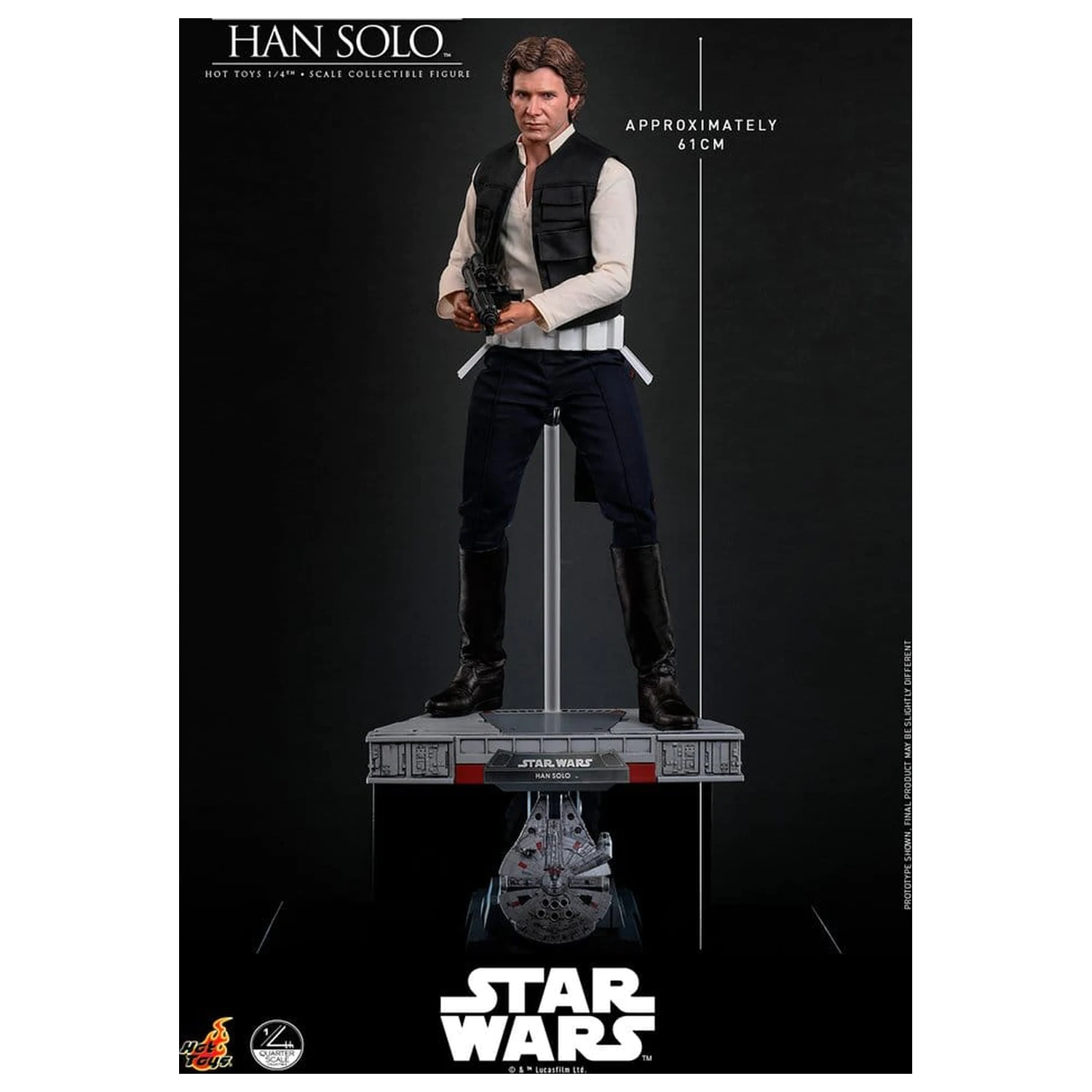 Star Wars Episode IV akcijska figura 1/4 Han Solo 46 cm fotografija izdelka