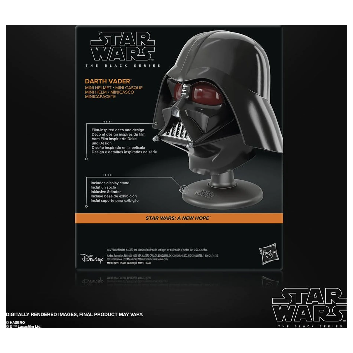 Star Wars Episode IV Black Series mini čelada Darth Vader 15 cm fotografija izdelka