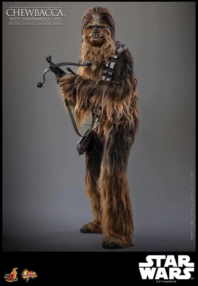 Star Wars Episode V Movie Masterpiece Akcijska figura 1/6 Chewbacca with Disassembled C-3PO 36 cm fotografija izdelka