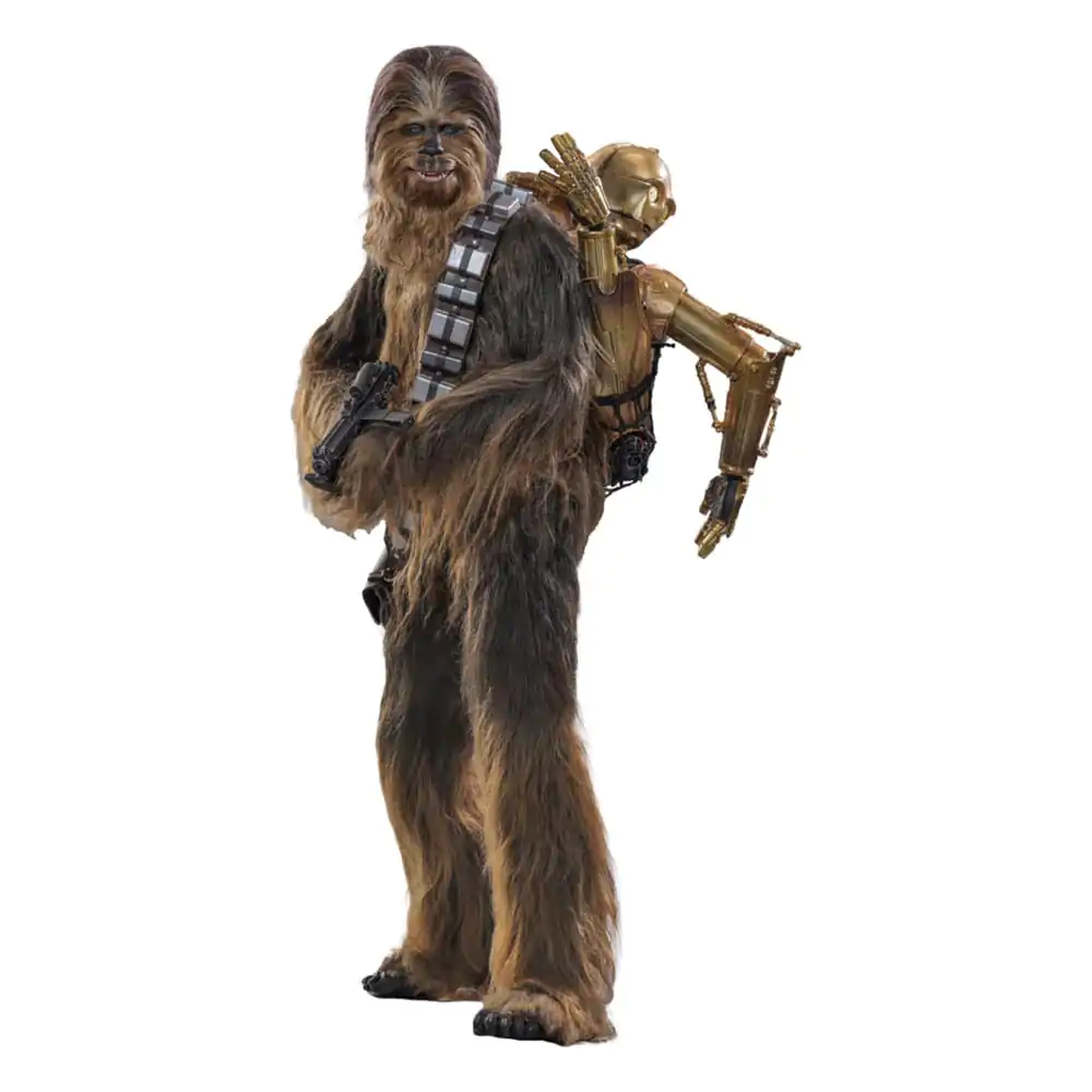 Star Wars Episode V Movie Masterpiece Akcijska figura 1/6 Chewbacca with Disassembled C-3PO 36 cm fotografija izdelka