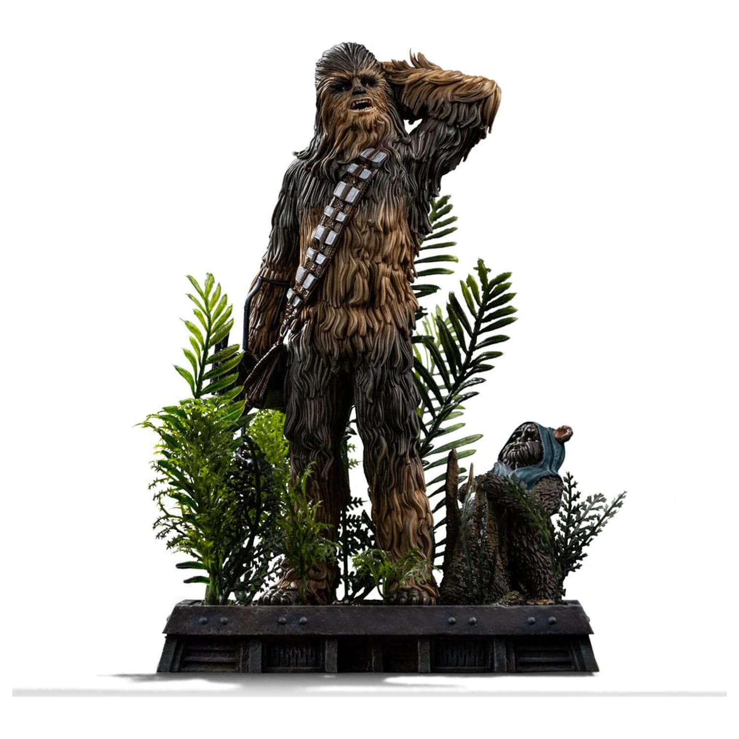 Star Wars Episode VI Umetniška skala Kip 1/10 Chewbacca and Tokkat 22 cm fotografija izdelka