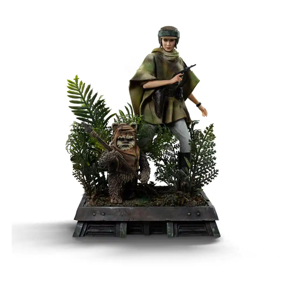 Star Wars Episode VI Umetniška Lestvica Kip 1/10 Leia in Wicket 21 cm fotografija izdelka