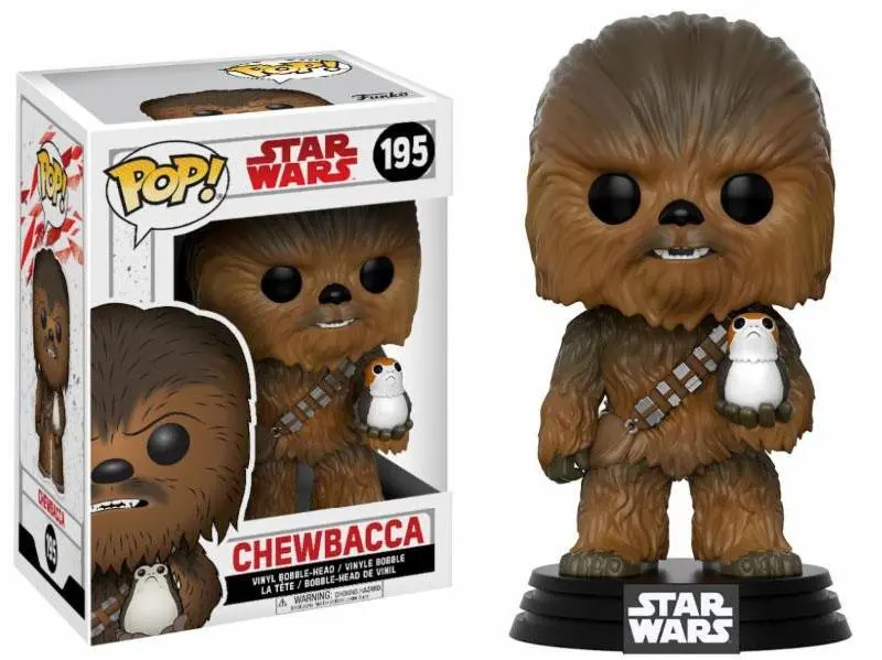 Star Wars: Epizoda VIII POP! Vinyl Glava z vzmetjo Chewbacca & Porg 9 cm fotografija izdelka