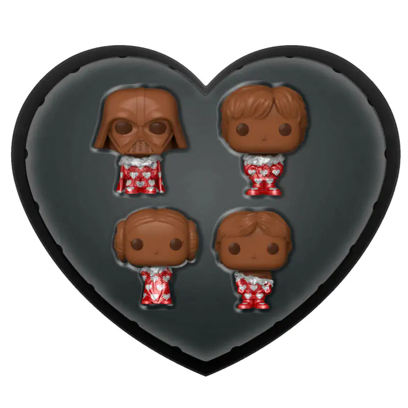 Star Wars Valentines Pocket POP! Vinilna figura komplet 4 kosov Choc 4 cm fotografija izdelka