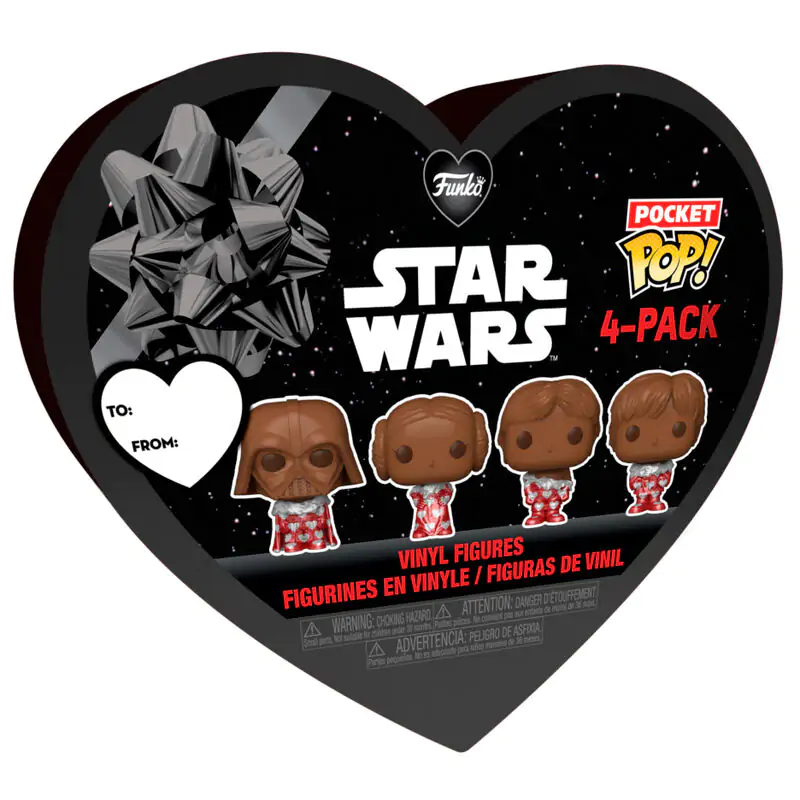 Star Wars Valentines Pocket POP! Vinilna figura komplet 4 kosov Choc 4 cm fotografija izdelka