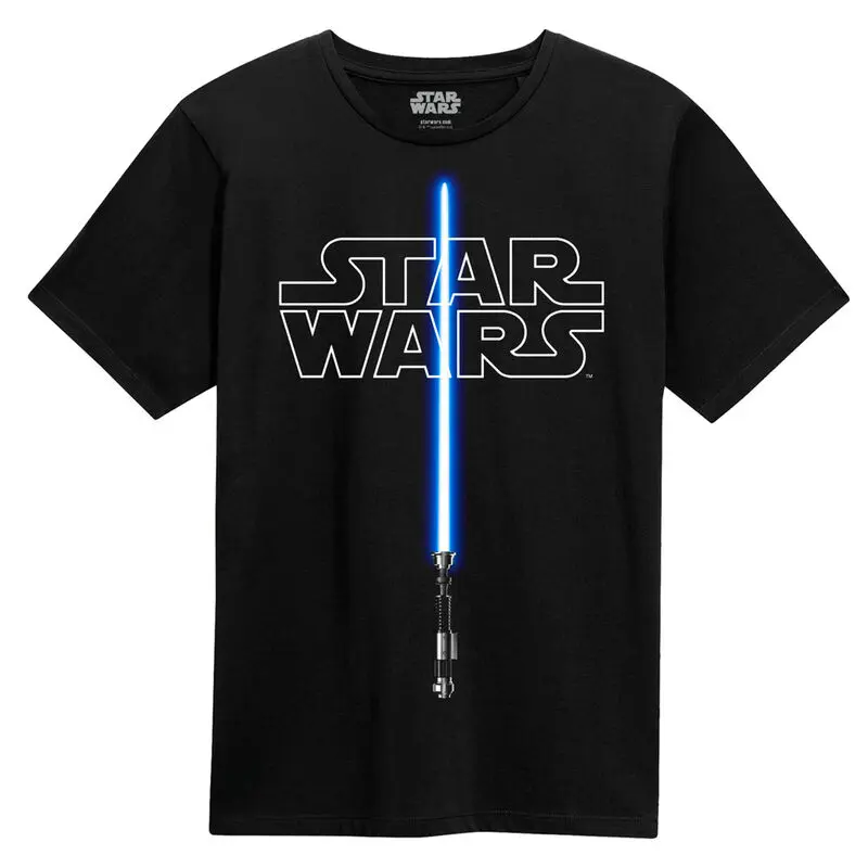 Star Wars Majica s svetlobnim mečem, ki se sveti v temi fotografija izdelka