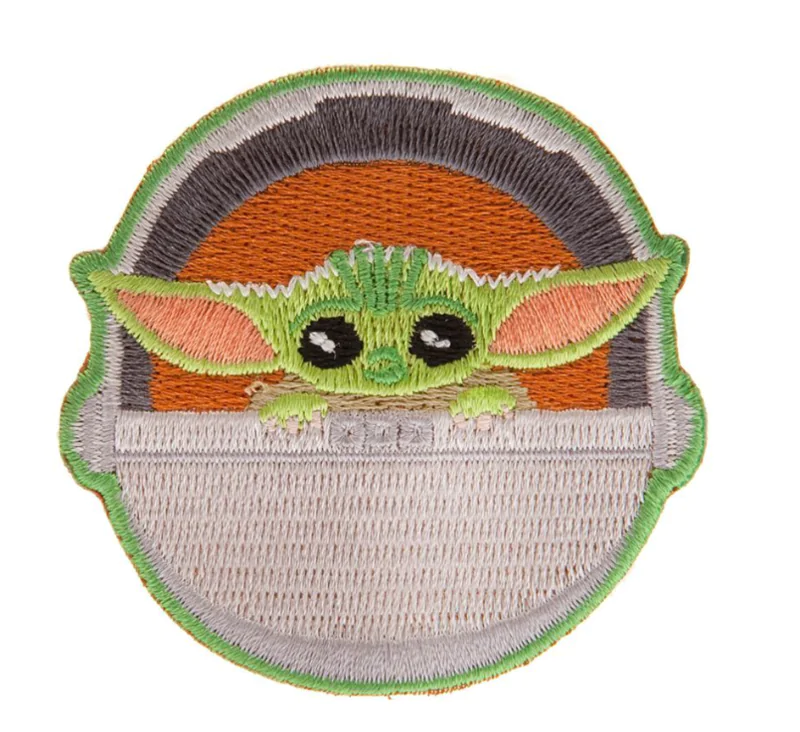 Star Wars Grogu Vezenina nalepka fotografija izdelka