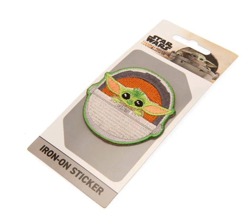 Star Wars Grogu Vezenina nalepka fotografija izdelka