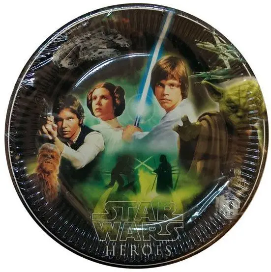 Star Wars Heroes papirnat krožnik 8 kosov 23 cm fotografija izdelka