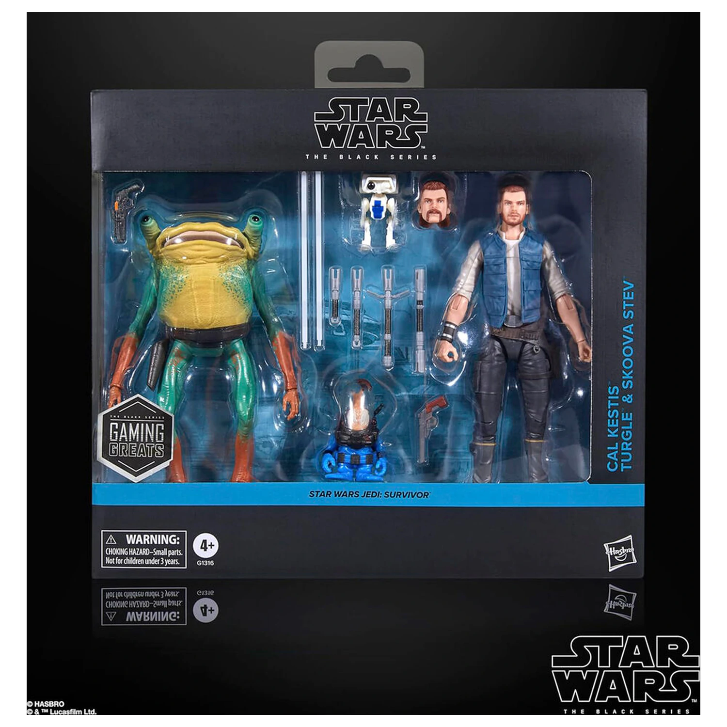 Star Wars Jedi Survivor Cal Kestis Turgle & Skoova Stev blister 2 figur 15 cm fotografija izdelka