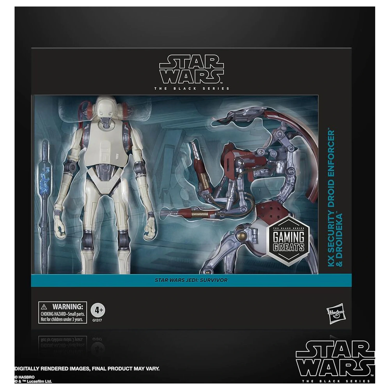 Star Wars Jedi Survivor KX varnostni Droid Enforcer in Droideka komplet 2 figur 15cm fotografija izdelka