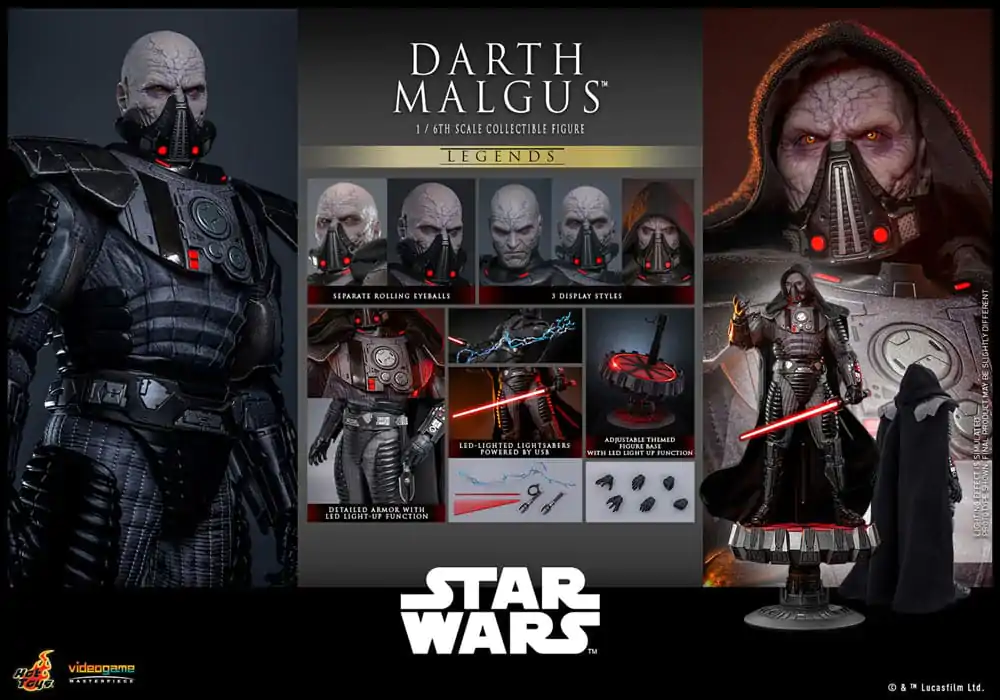 Star Wars Legends Videogame Masterpiece akcijska figura 1/6 Darth Malgus 34 cm fotografija izdelka