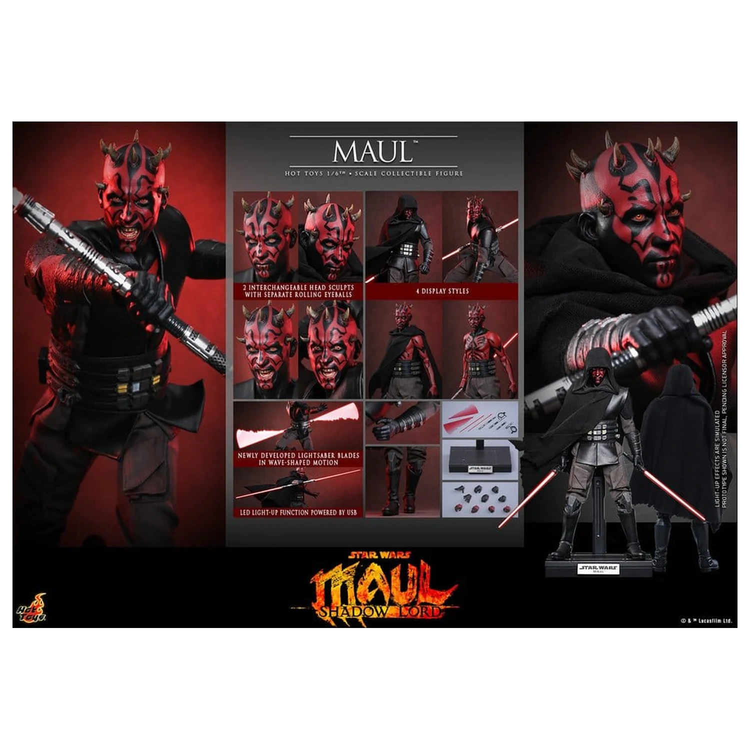 Star Wars: Maul - Shadow Lord Television Masterpiece Akcijska figura 1/6 Maul 29 cm fotografija izdelka