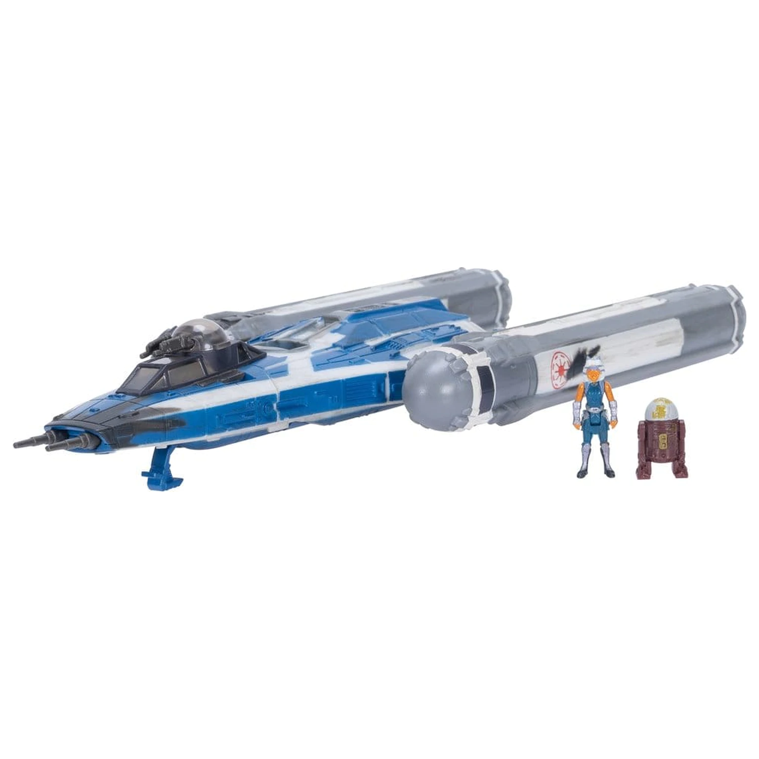 Star Wars Srednje vozilo in figura BTL-B Y-wing in Ahsoka in R7-A7 fotografija izdelka