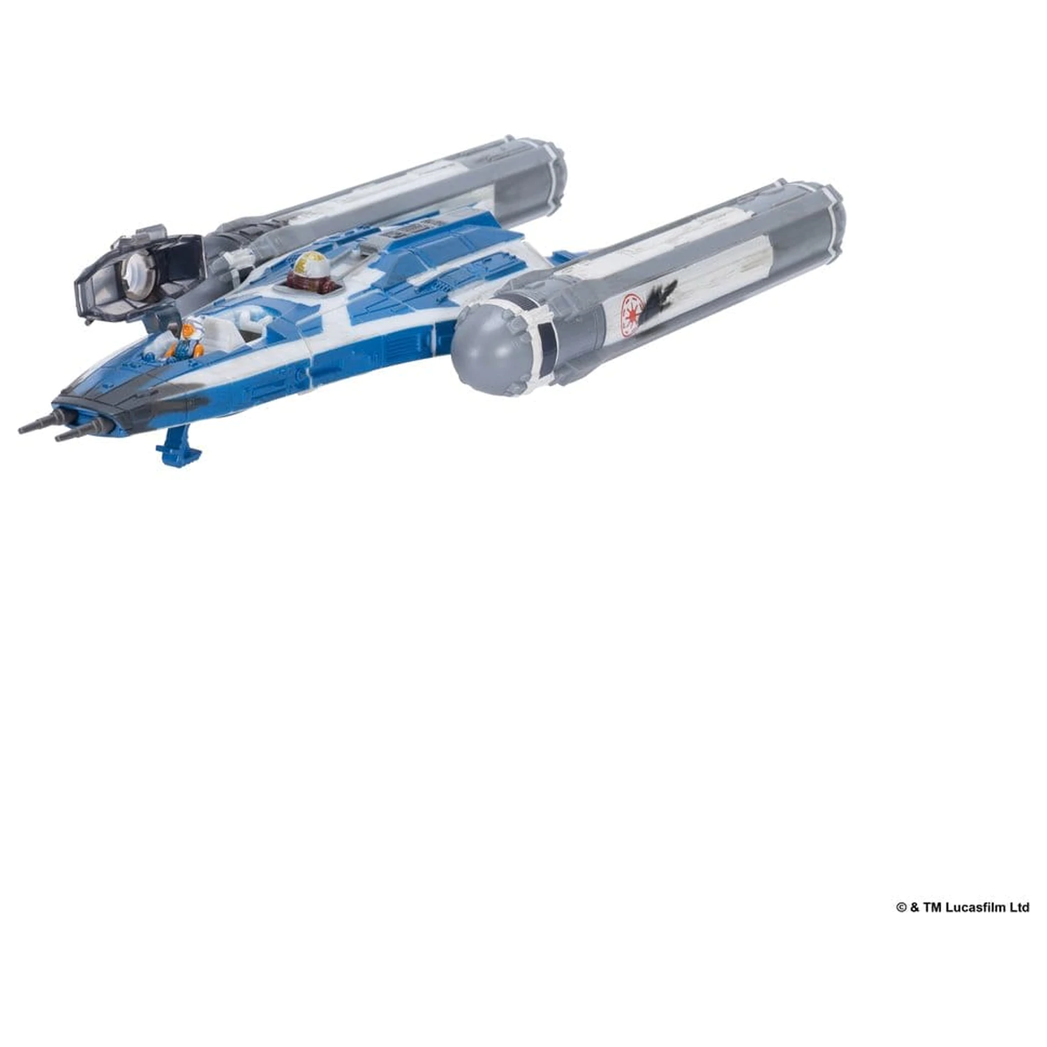 Star Wars Srednje vozilo in figura BTL-B Y-wing in Ahsoka in R7-A7 fotografija izdelka