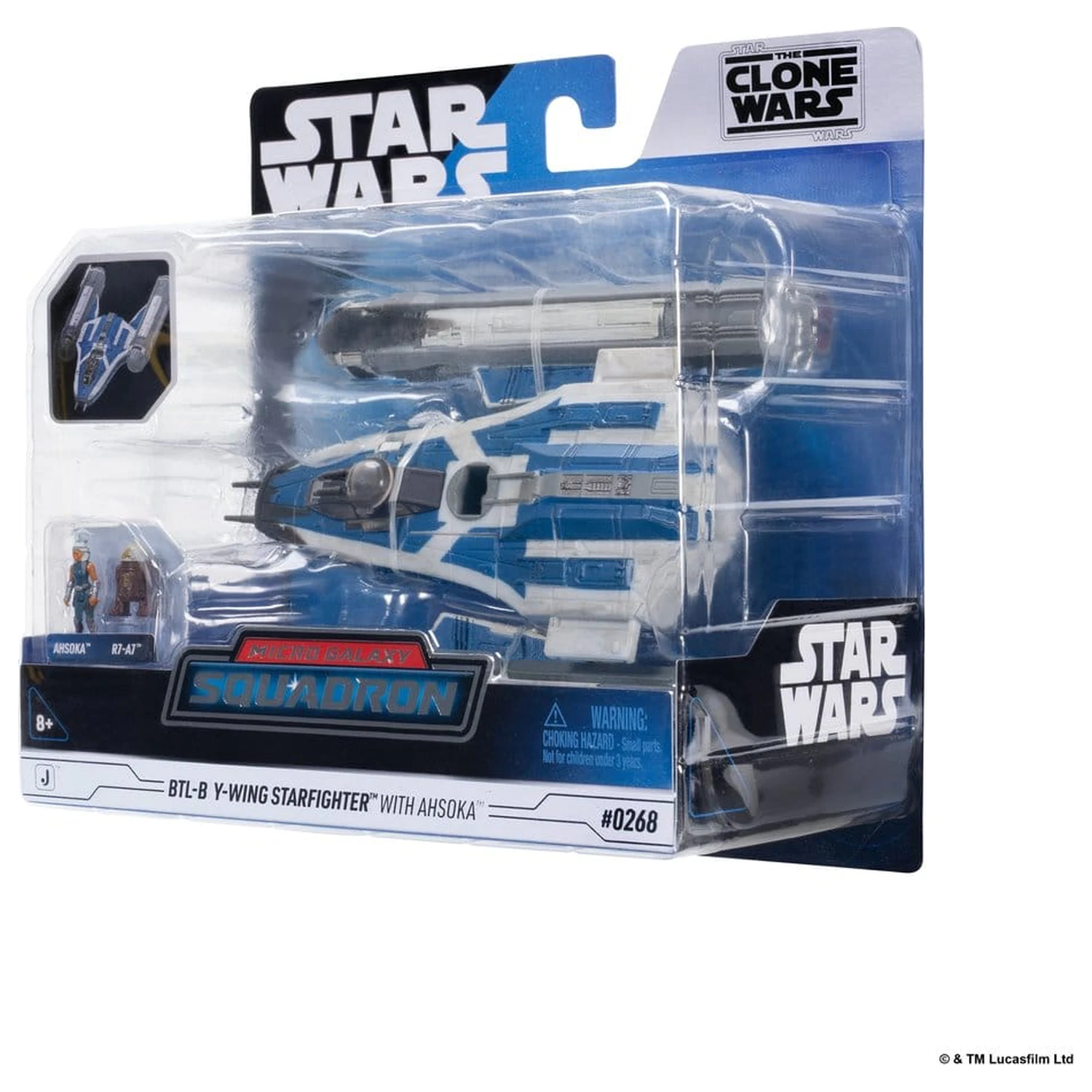Star Wars Srednje vozilo in figura BTL-B Y-wing in Ahsoka in R7-A7 fotografija izdelka