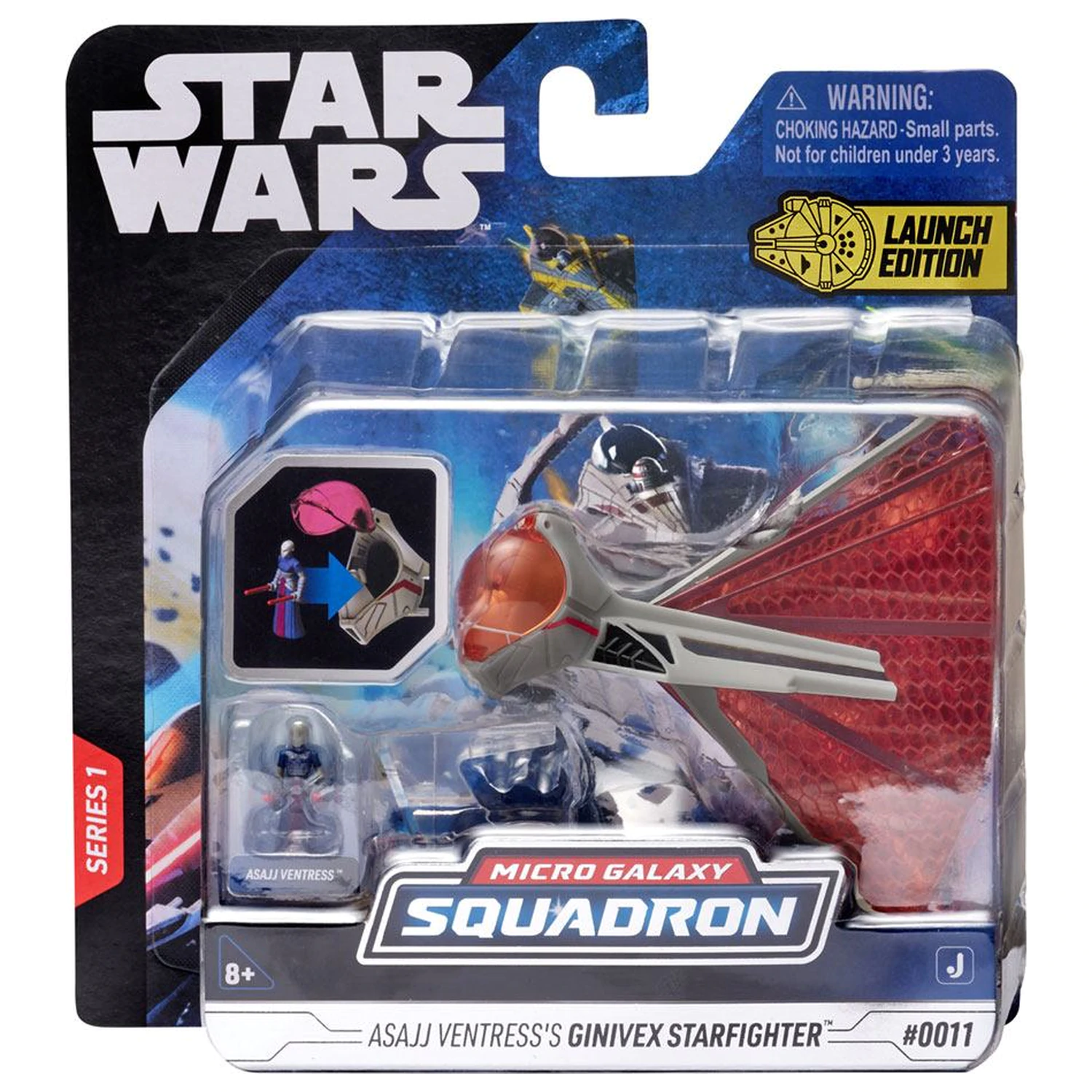 Star Wars Micro Galaxy Squadron Vozilo s figuro Ginivex-Class Starfighter 7,5 cm fotografija izdelka