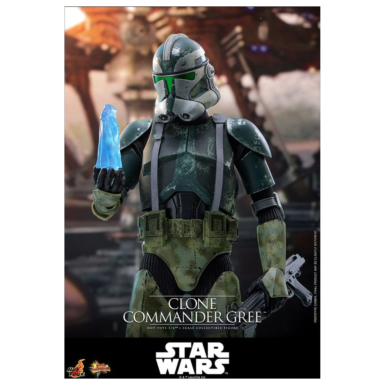 Star Wars Movie Masterpiece akcijska figura 1/6 Clone Commander Gree 30 cm fotografija izdelka