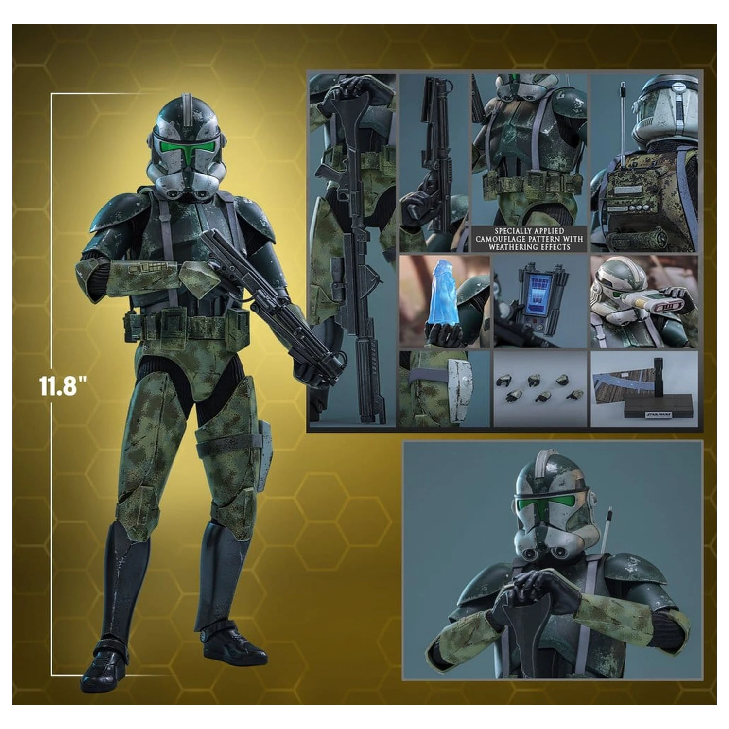 Star Wars Movie Masterpiece akcijska figura 1/6 Clone Commander Gree 30 cm fotografija izdelka