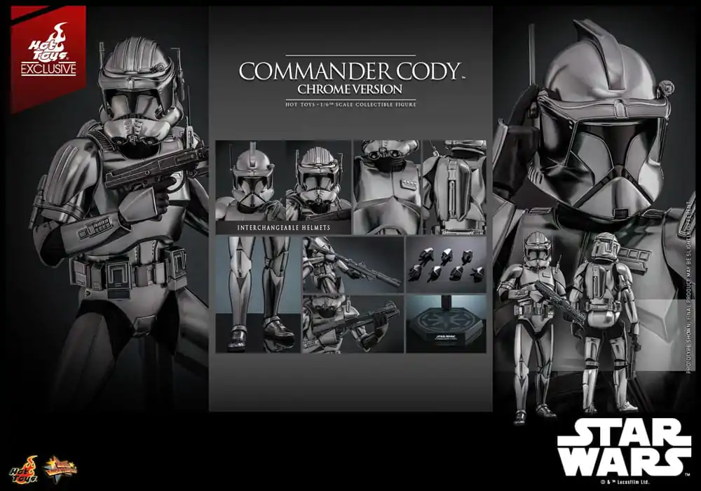 Star Wars Movie Masterpiece akcijska figura 1/6 Commander Cody (Chrome Version) Hot Toys Exclusive 30 cm fotografija izdelka