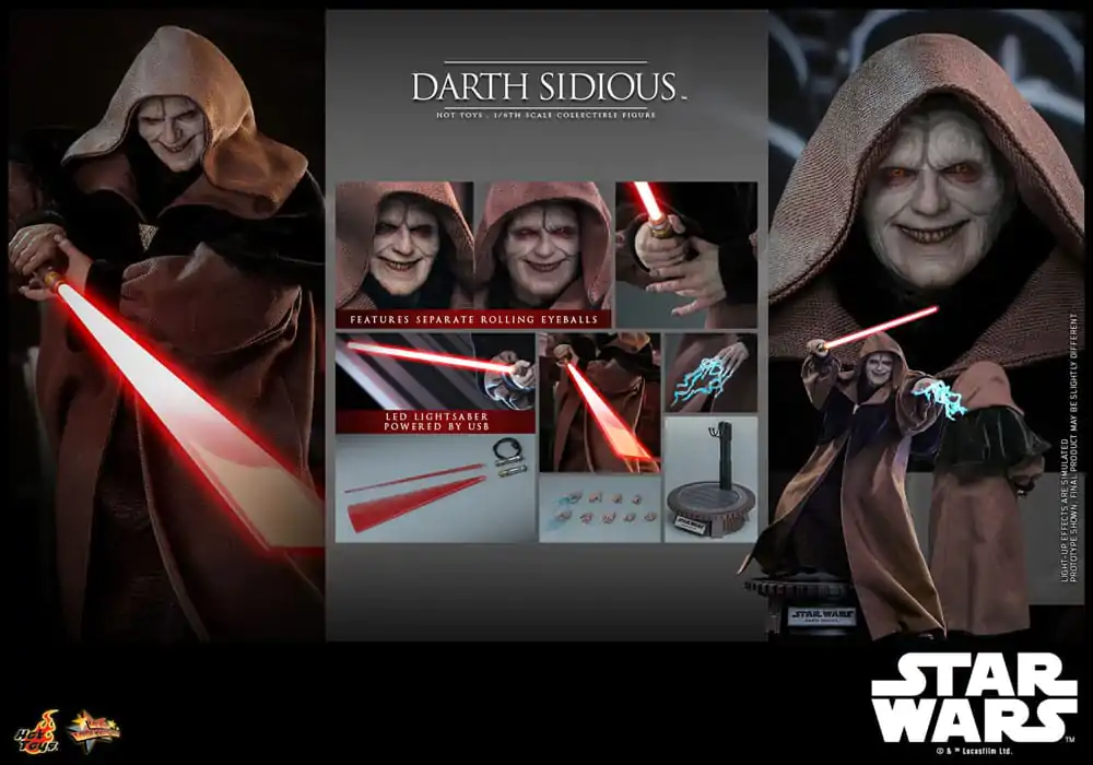 Star Wars Movie Masterpiece akcijska figura 1/6 Darth Sidious 29 cm fotografija izdelka