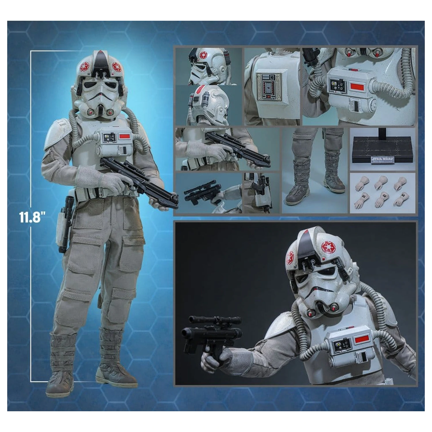 Star Wars Movie Masterpiece Akcijska figura 1/6 Imperial Remnant AT-AT Driver 30 cm fotografija izdelka