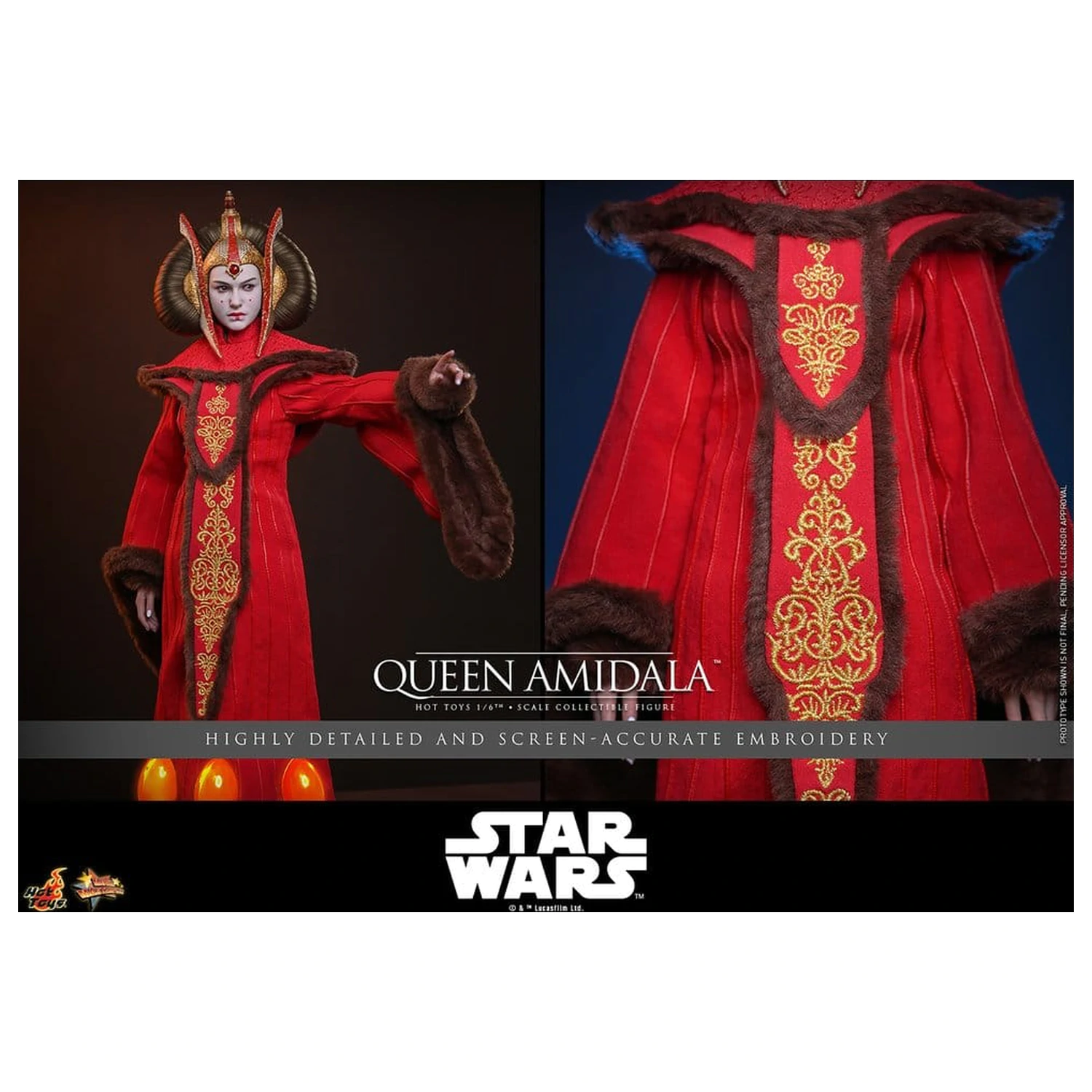 Star Wars Movie Masterpiece Akcijska figura 1/6 Queen Amidala 28 cm fotografija izdelka