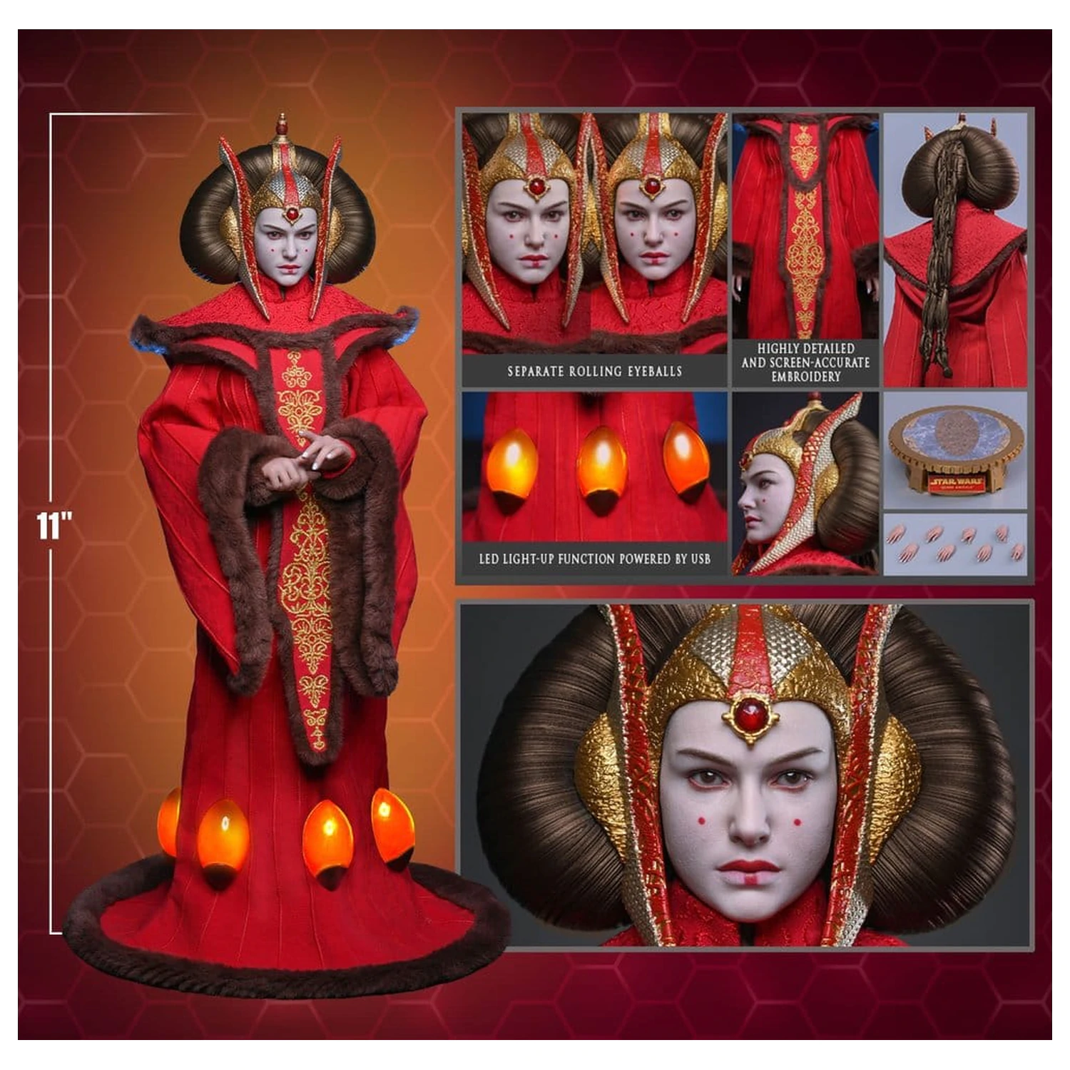 Star Wars Movie Masterpiece Akcijska figura 1/6 Queen Amidala 28 cm fotografija izdelka