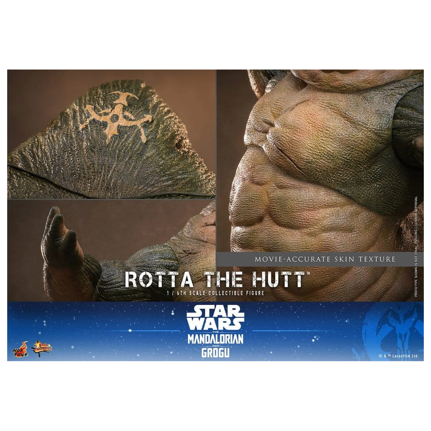 Star Wars Movie Masterpiece Akcijska Figura 1/6 Rotta The Hutt 32 cm fotografija izdelka