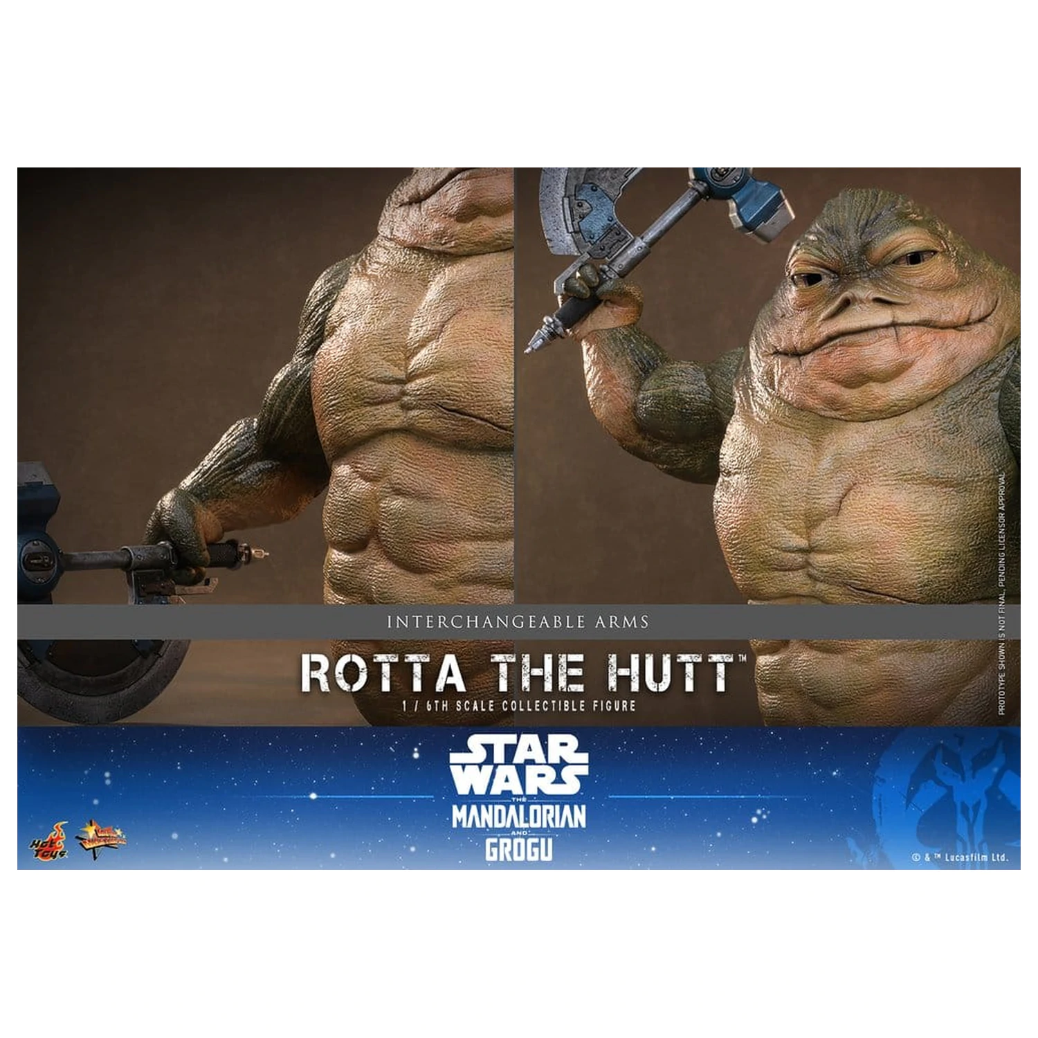 Star Wars Movie Masterpiece Akcijska Figura 1/6 Rotta The Hutt 32 cm fotografija izdelka
