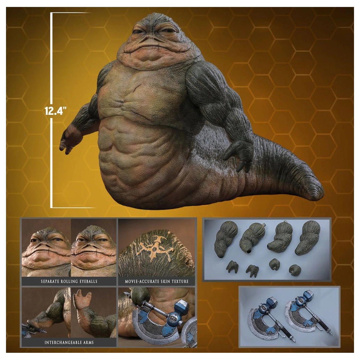 Star Wars Movie Masterpiece Akcijska Figura 1/6 Rotta The Hutt 32 cm fotografija izdelka