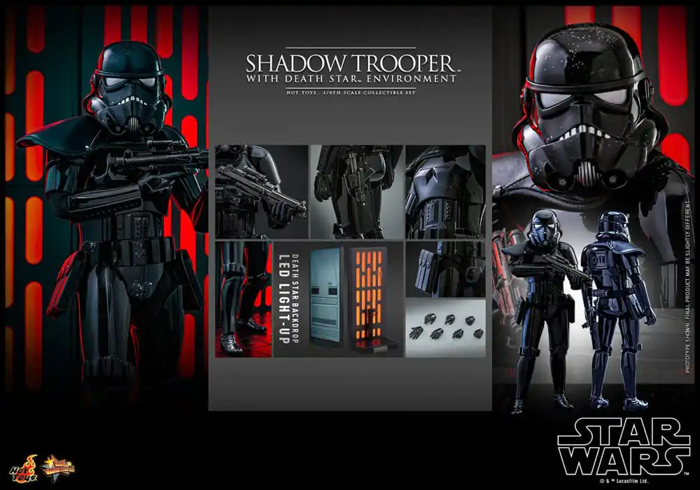 Star Wars Movie Masterpiece akcijska figura 1/6 Shadow Trooper z okoljem Death Star 30 cm  fotografija izdelka