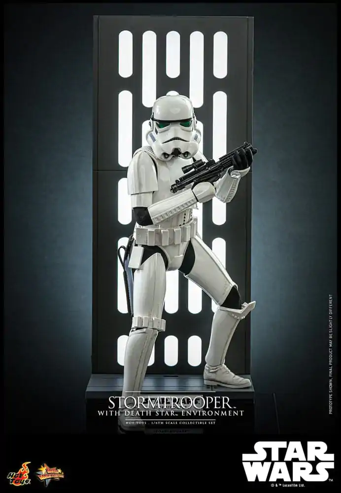 Star Wars Movie Masterpiece Akcijska Figura 1/6 Stormtrooper z Death Star Okoljem 30 cm fotografija izdelka