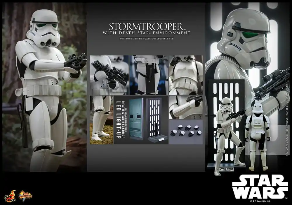 Star Wars Movie Masterpiece Akcijska Figura 1/6 Stormtrooper z Death Star Okoljem 30 cm fotografija izdelka