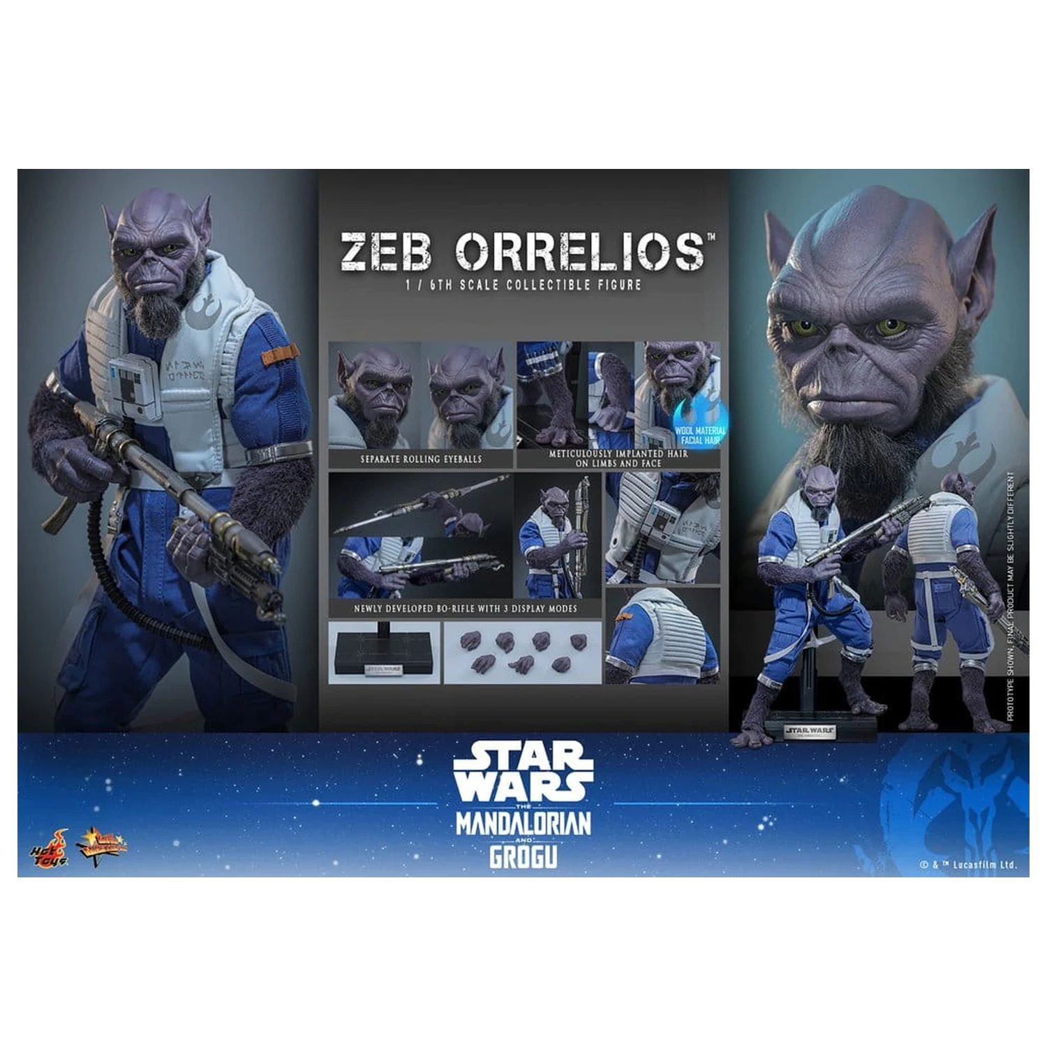 Star Wars Movie Masterpiece Akcijska figura 1/6 Zeb Orrelios 33 cm fotografija izdelka