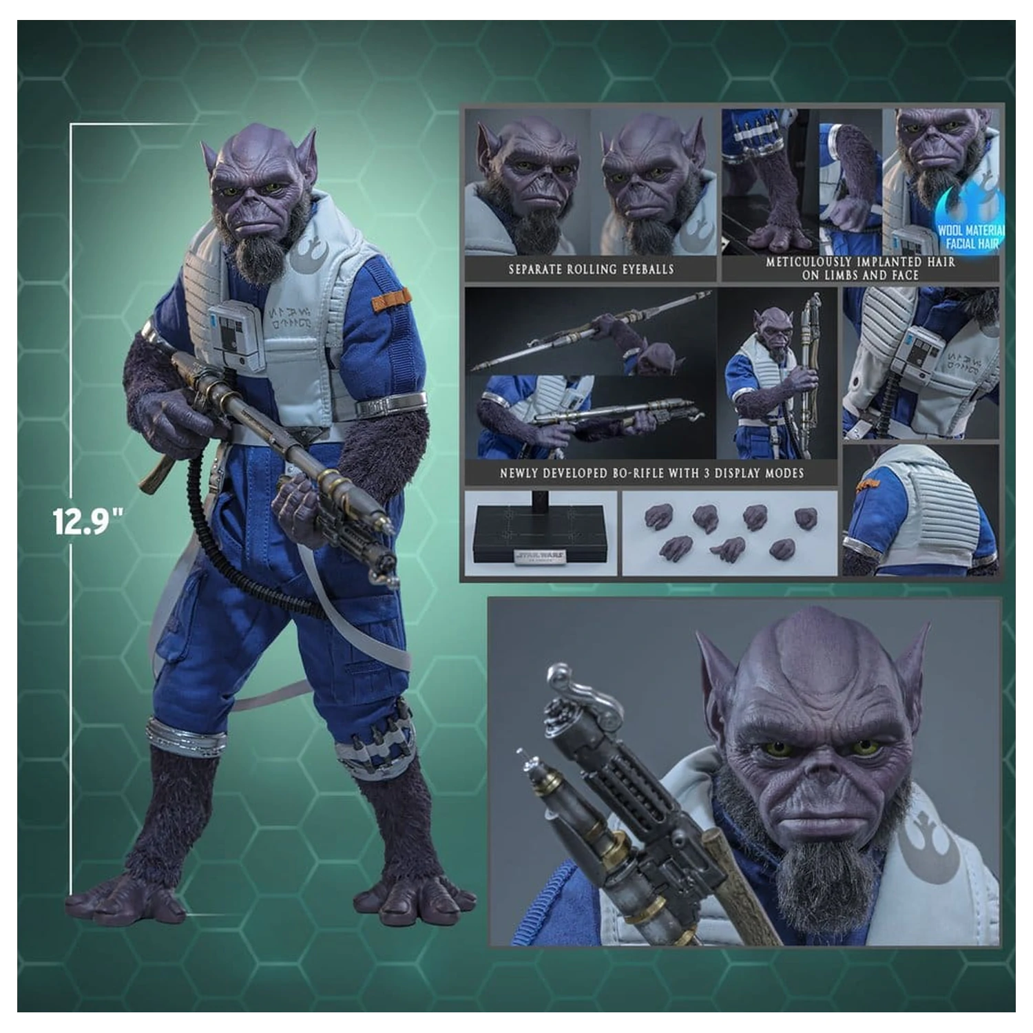 Star Wars Movie Masterpiece Akcijska figura 1/6 Zeb Orrelios 33 cm fotografija izdelka